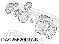 Rodamiento de rueda trasera para Citroen Saxo  S0, S1
