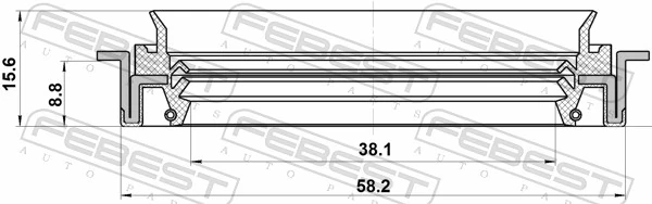 Retén del semieje delantero K04412522AC Fiat/Alfa/Lancia
