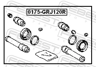 0175GRJ120R Febest Kit de reparación de frenos trasero
