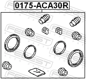  Kit de reparación de pinzas de freno trasero Toyota Camry 6