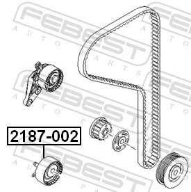 2187002 Febest Rodillo de cadena