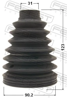 0117P038 Febest Fuelle transmisión delantero exterior