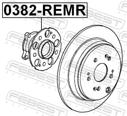 0382REMR Febest Buje de rueda trasero