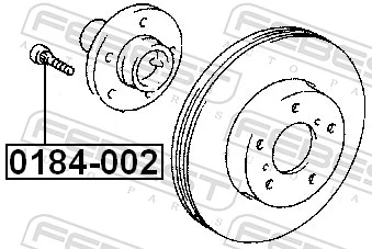 0184002 Febest Espárrago de rueda delantero