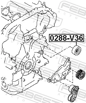  Polea inversión / guía, correa poli V Infiniti G35 