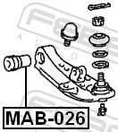 Silentblock de brazo de suspensión delantero inferior para Mitsubishi L 300  P0W, P1W