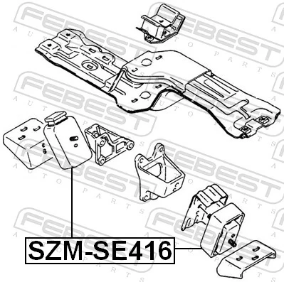 1161058B00 Suzuki Almohada del Motor Izquierda / Derecha