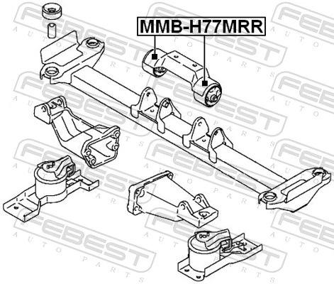 MMBH77MRR Febest Taco de motor