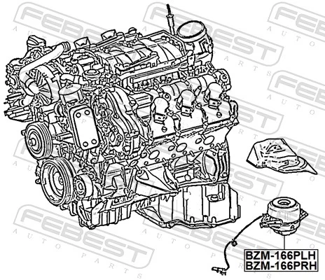 Soporte de motor derecho Kamoka 890448