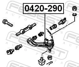 Rótula de suspensión superior para Mitsubishi Canter VI FE5, FE6