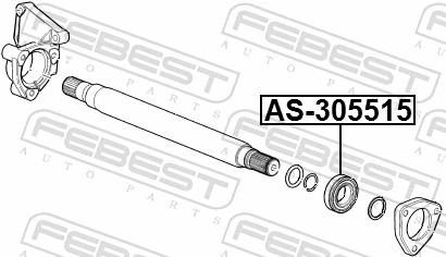 AS305515 Febest Soporte de rodamiento intermedio del semieje delantero