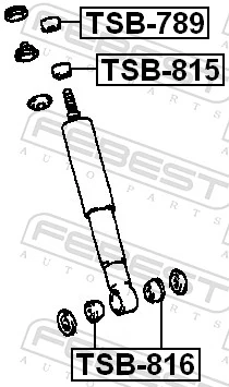  Silentblock amortiguador trasero Toyota Hilux 