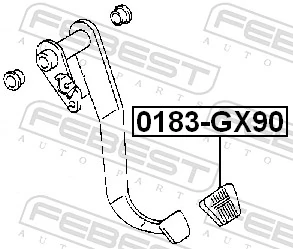 0183GX90 Febest Cubierta del pedal de embrague