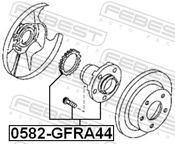 0582GFRA44 Febest Buje de rueda trasero