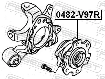 Cubo de rueda trasero 3780A007 Chrysler