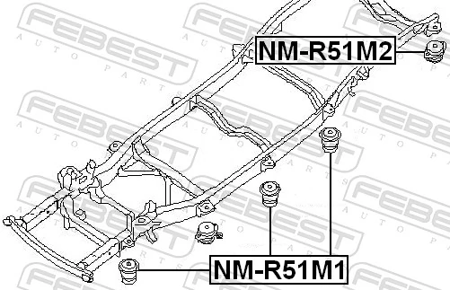 NMR51M2 Febest Cojín de bastidor