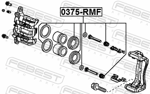 0375RMF Febest Kit de reparación de pinzas