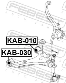 KAB030 Febest Silentblock de brazo de suspensión delantero inferior