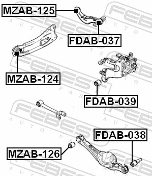 FDAB039 Febest Buje de mangueta trasera