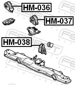Soportes de motor delantero para Honda Civic IV ED, EF