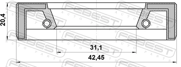 95FAY33420920X Febest Junta de tapa de balancines, anillo