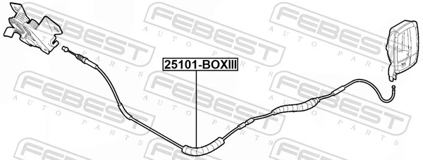 25101BOXIII Febest Cable de capó del motor