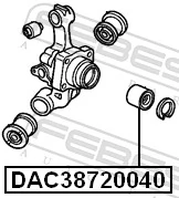 DAC38720040 Febest Rodamientos de rueda delantero