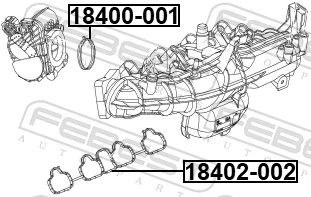 Junta del cuerpo de mariposa para Opel Corsa E X15