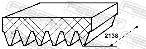 Correa de alternador 6PK2140 Dayco