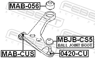 MABCUS Febest Silentblock de brazo de suspensión delantero inferior