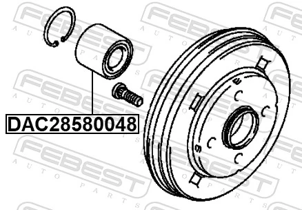 Rodamiento de rueda trasera para Mitsubishi Space Star MIRAGE A0