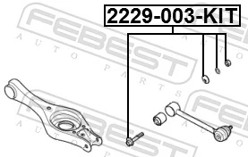 2229003KIT Febest Perno interior del brazo de caída trasero