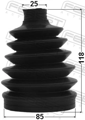 0117PGRX125 Febest Fuelle transmisión delantero exterior
