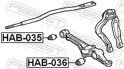 Silentblock suspension Honda Accord V