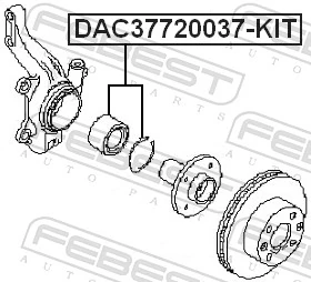 DAC37720037KIT Febest Rodamientos de rueda delantero