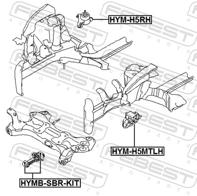 Taco de motor para Hyundai Accent V HC