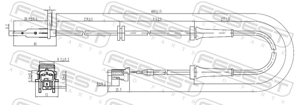 02606001 Febest Sensor de rueda abs