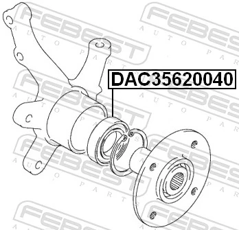 DAC35620040 Febest Rodamientos de rueda delantero