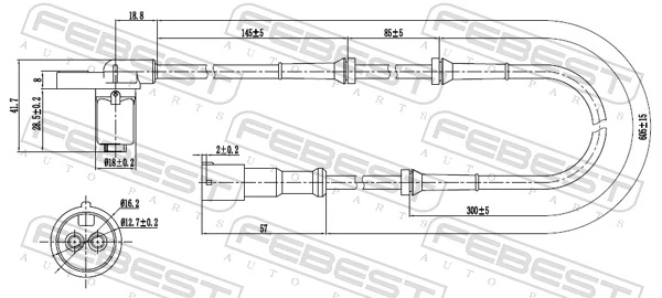 24606006 Febest Sensor de rueda abs