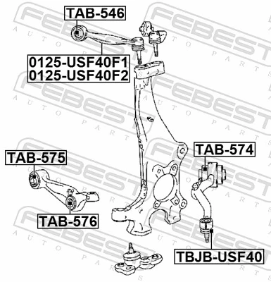 Silentblock de brazo de suspensión delantero inferior para Lexus LS 600H/600HL UVF4