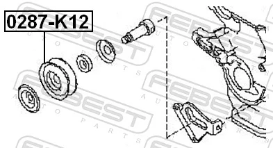  Polea tensora correa poli V Nissan Sunny 3