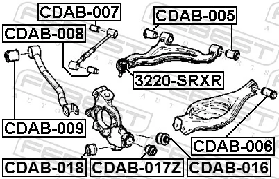 CDAB018 Febest Buje de mangueta trasera