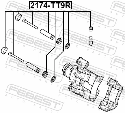 Kit de reparación de pinzas para Volkswagen Crafter 30-35 2E, 2EE, 2EK