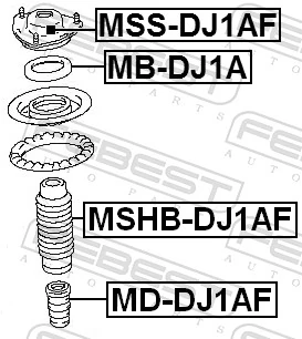 MBDJ1A Febest Rodamiento, copela amortiguador delantero