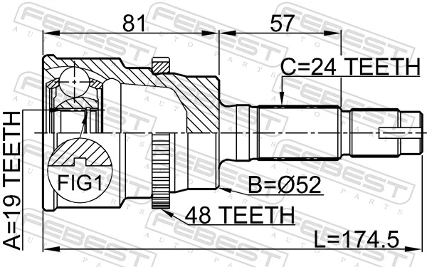 Junta homocinética exterior delantera Daihatsu 4342087405 precio, desde 38,01 EUR