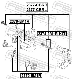 23772CBRR Febest Pinza de freno trasera derecha