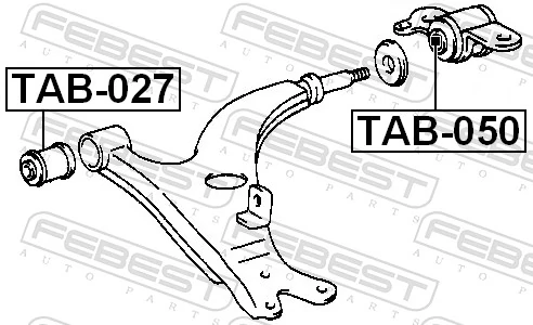 Silentblock de brazo de suspensión delantero inferior para Toyota RAV4 I XA
