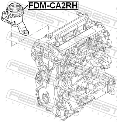 FDMCA2RH Febest Soporte de motor derecho