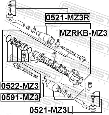 Comprar Fuelle dirección Mazda 3  BK12