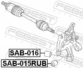 SAB015RUB Febest Buje de mangueta trasera